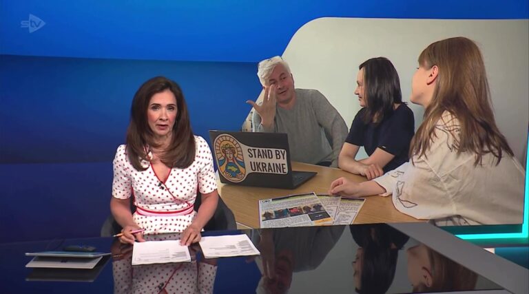 STV News presenter introducing the report featuring Highlands Innovation